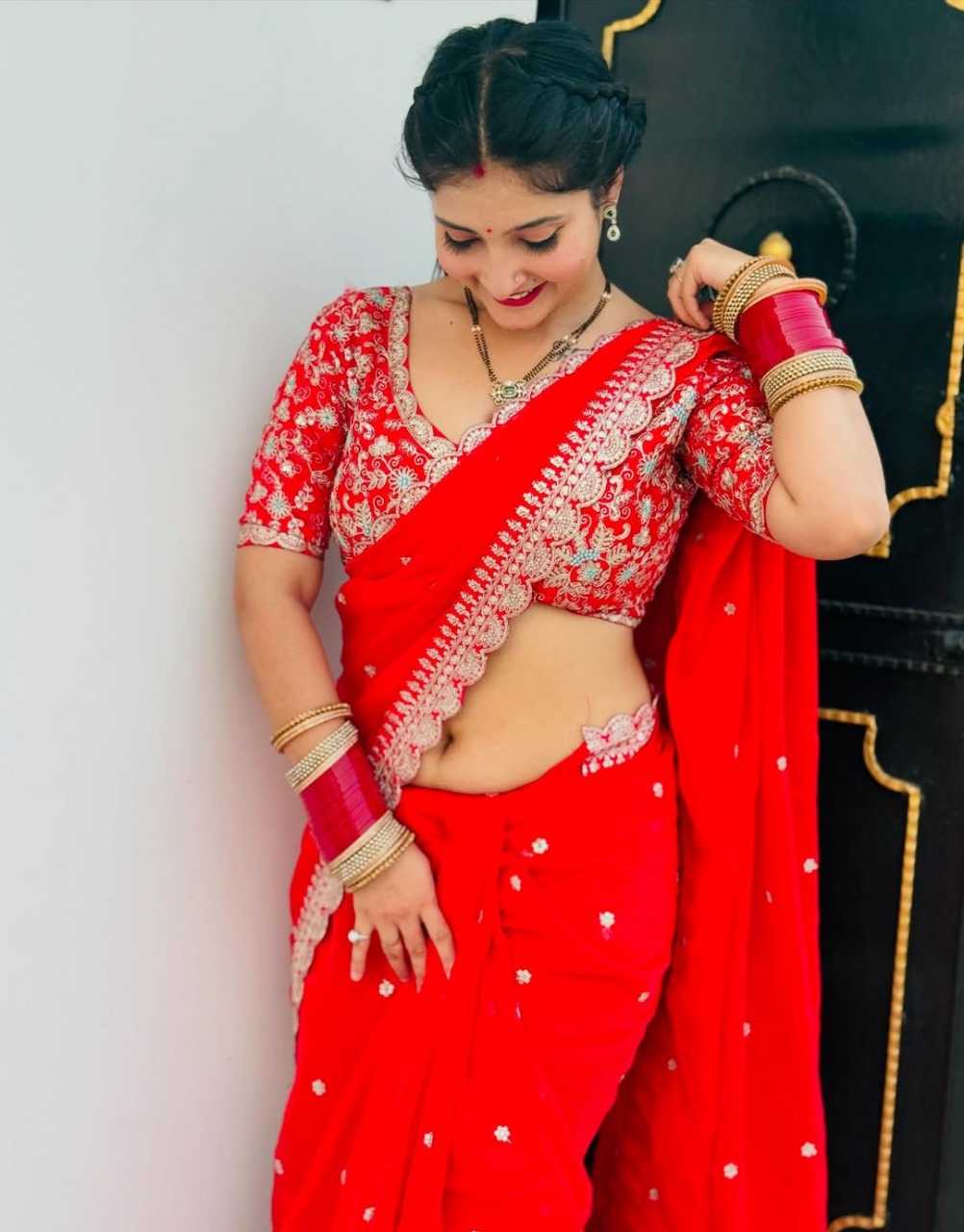 YNF Wholesale Georgette Georgette Sarees KESH624 RUHI RED | Surat Manufacturer