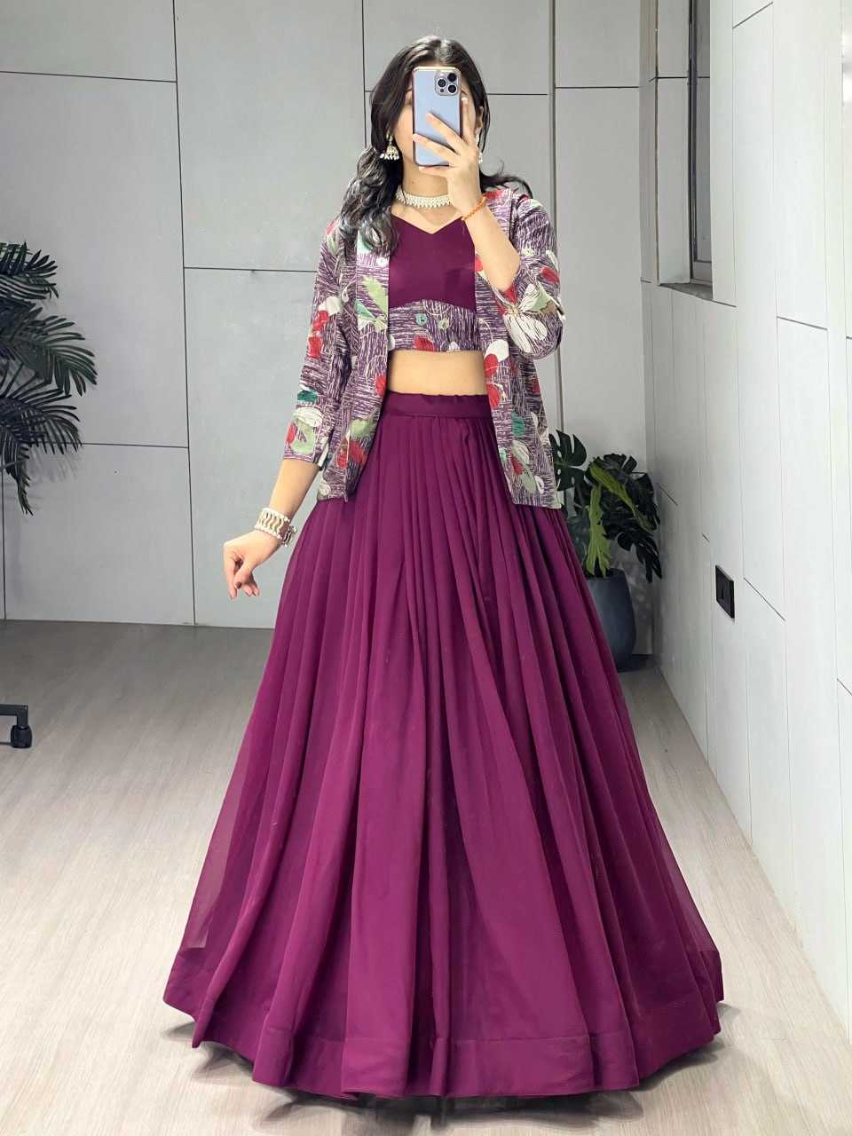 YNF Wholesale Georgette Simple Lehenga RIN119 8231 | Surat Manufacturer