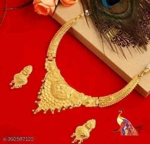 YNF Wholesale Gold Plated Golden Necklace Set 104 | Surat Manufacturer