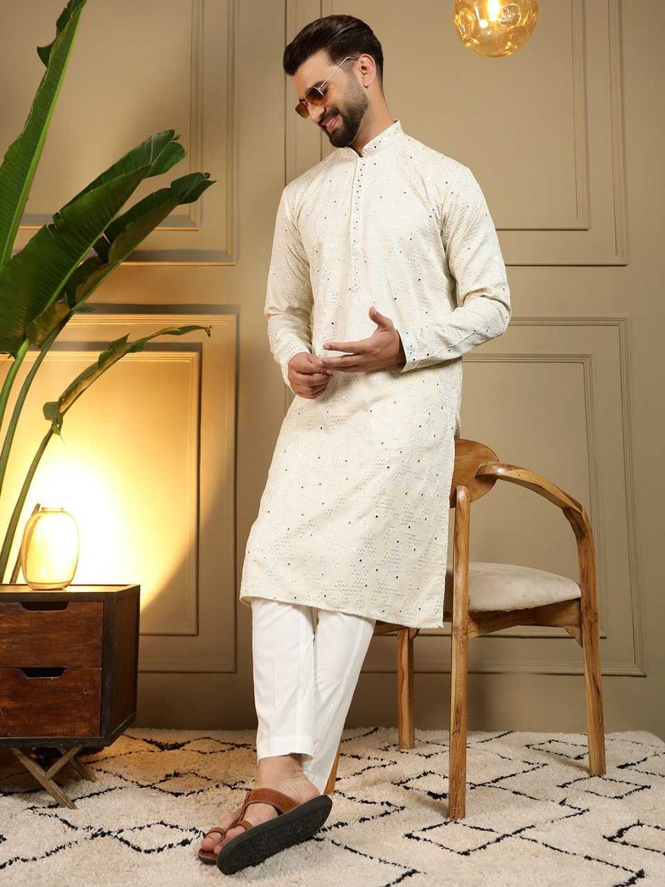 YNF Wholesale Khadi Cotton Men Wedding kurta KESH629 07 | Surat Manufacturer