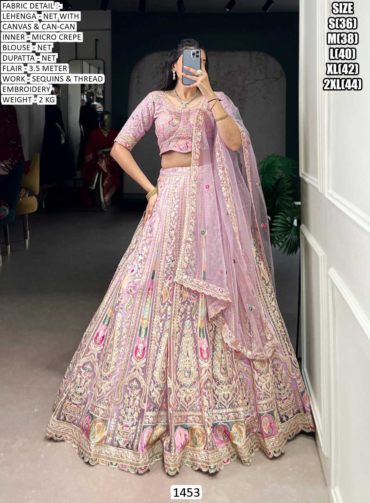 YNF Wholesale Net Fancy Lehenga KESH481 1453 | Surat Manufacturer