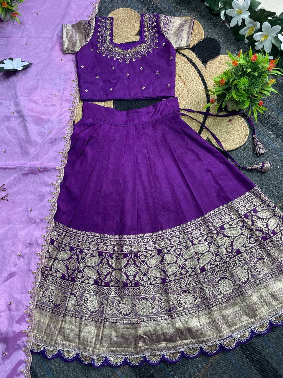 YNF Wholesale Pure Silk Kids Lehenga Choli KESH505 SANIYA | Surat Manufacturer