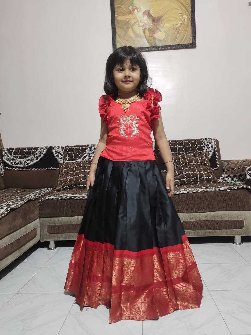 YNF Wholesale Pure Silk Kids Lehenga RIN161 PONGAL | Surat Manufacturer