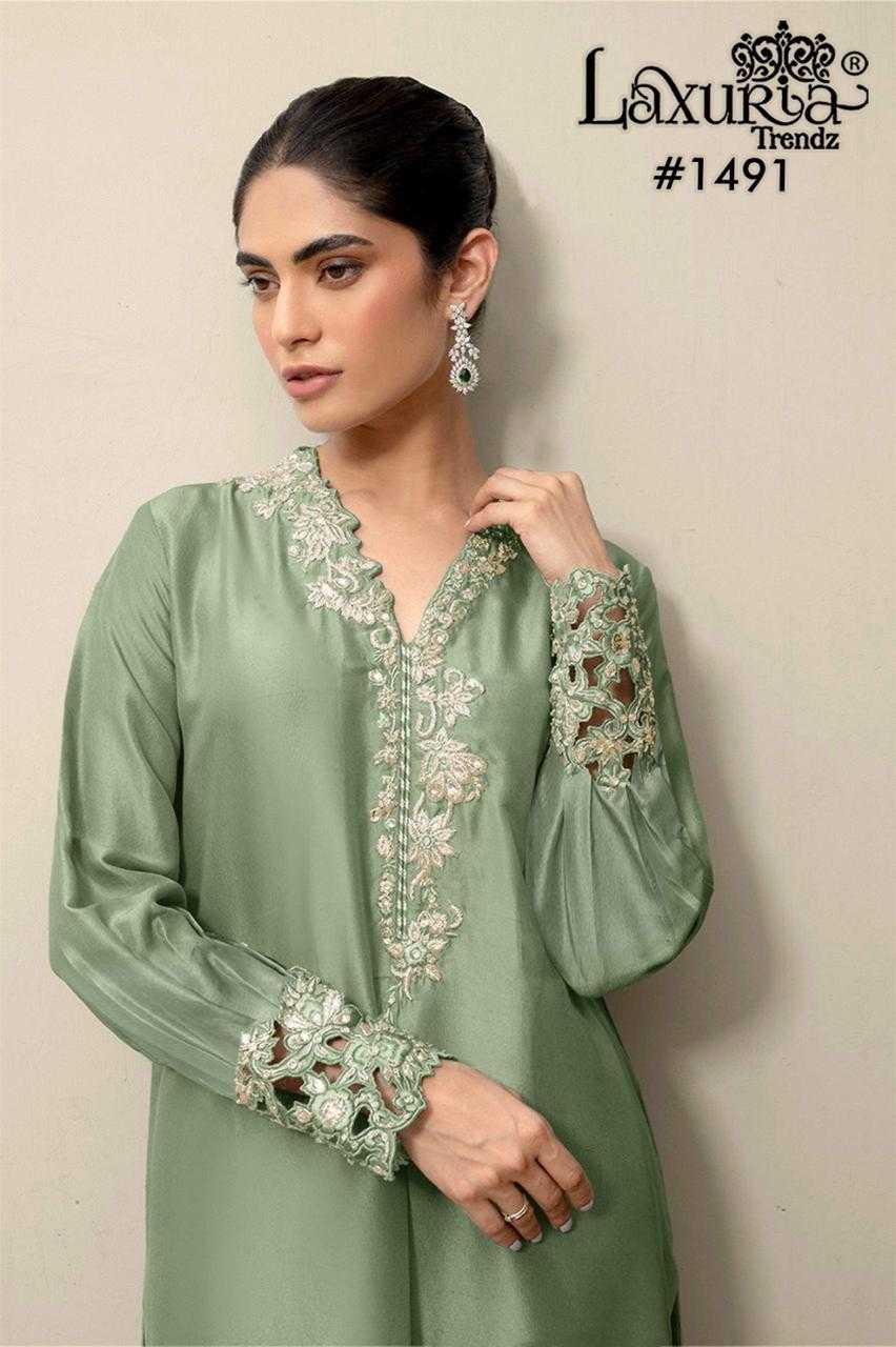 YNF Wholesale Satin Embroidered Suits KESH530 Laxuria 1491 | Surat Manufacturer