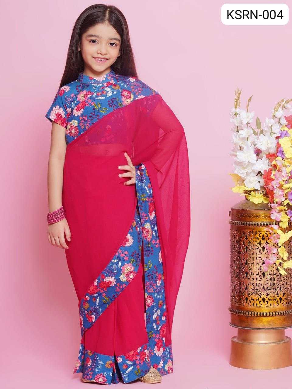 YNF Wholesale Soft Dola Kids Saree Dress KESH505 004 | Surat Manufacturer