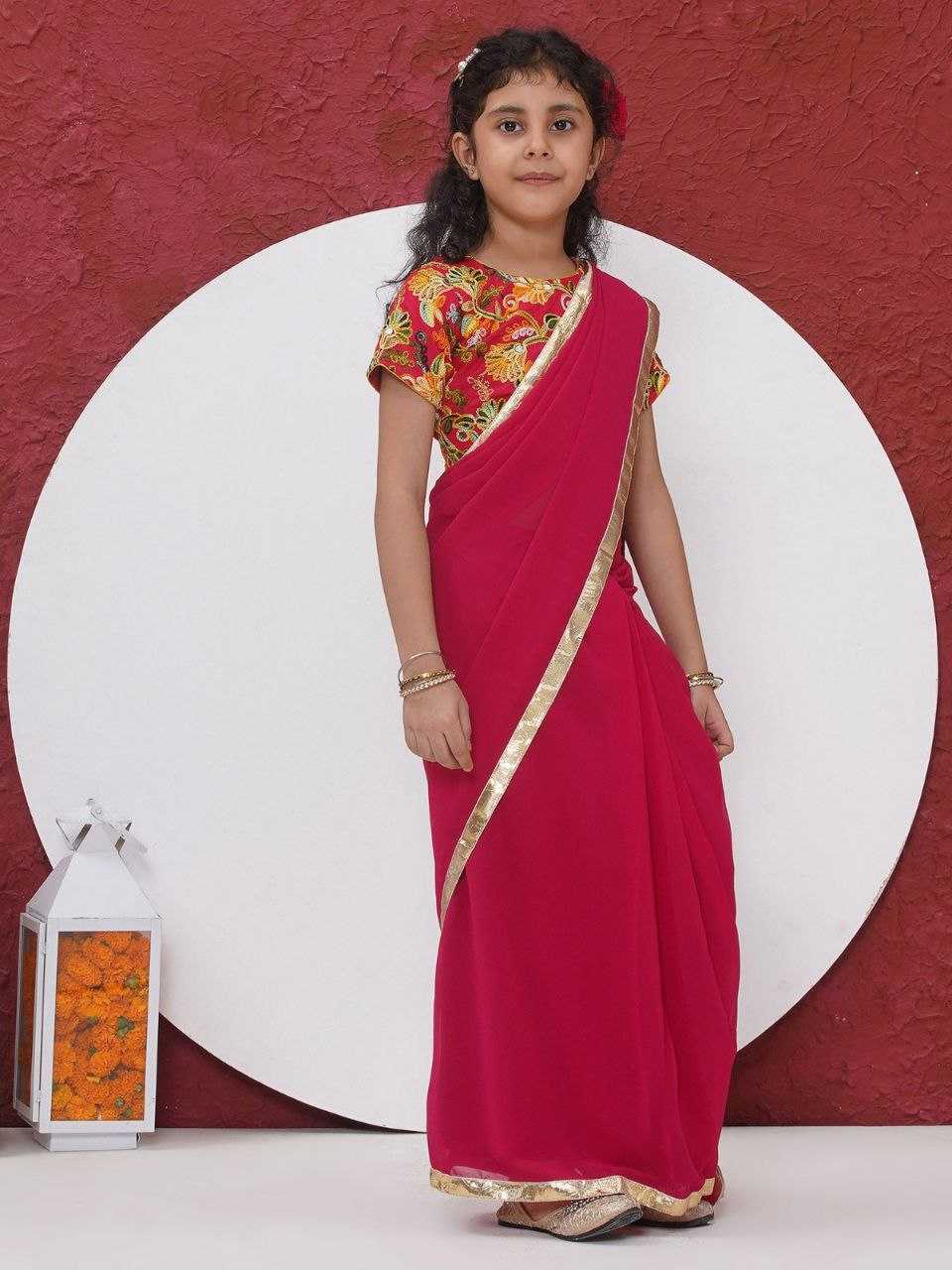 YNF Wholesale Soft Dola Kids Saree Dress KESH505 007 | Surat Manufacturer