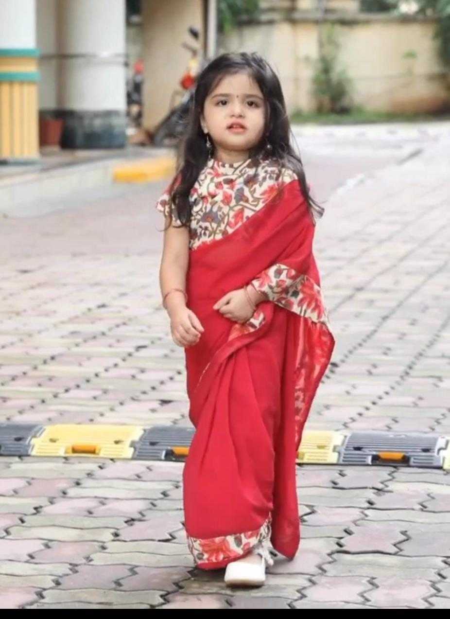 YNF Wholesale Soft Dola Kids Saree Dress KESH505 008 | Surat Manufacturer