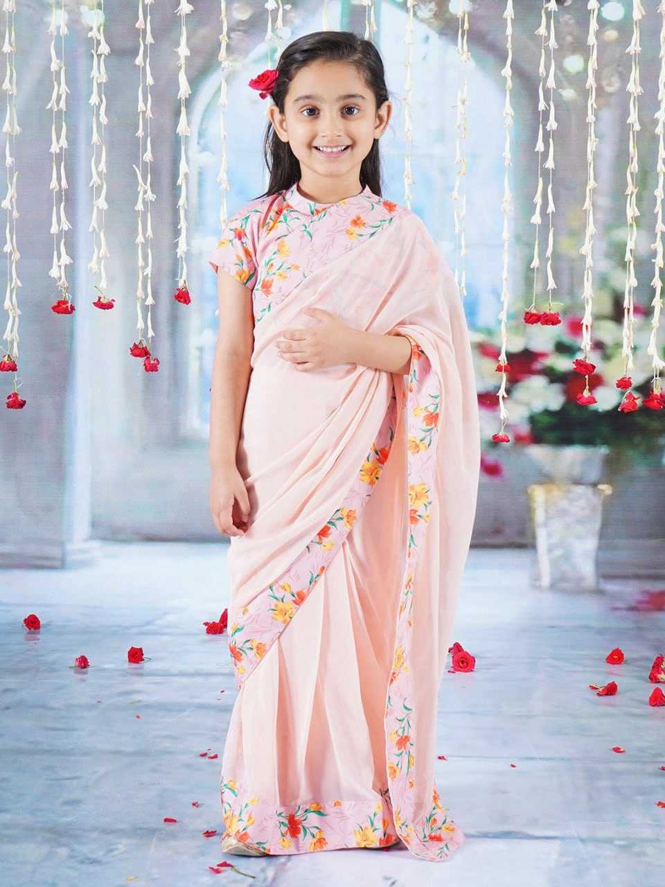 YNF Wholesale Soft Dola Kids Saree Dress KESH505 009 | Surat Manufacturer