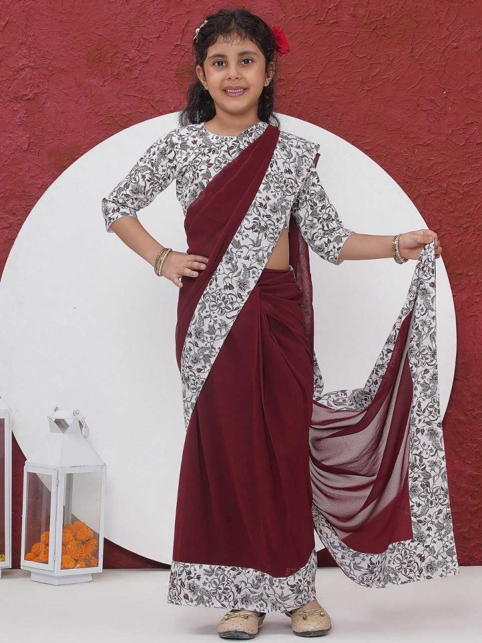 YNF Wholesale Soft Dola Kids Saree Dress KESH505 010 | Surat Manufacturer