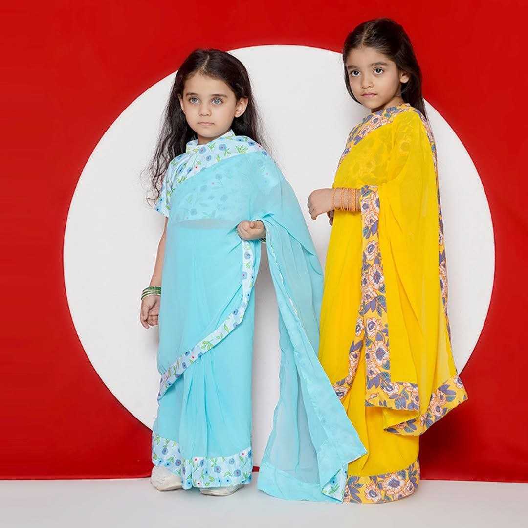 YNF Wholesale Soft Dola Kids Saree Dress KESH505 ADITI | Surat Manufacturer