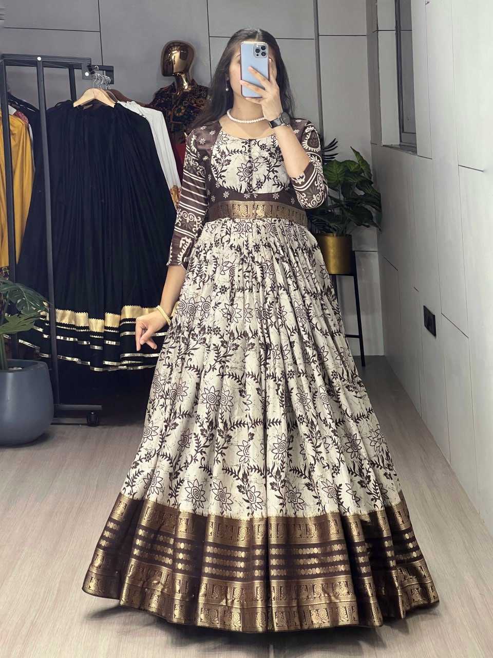 YNF Wholesale Soft Silk Party Wear Gowns RIN119 6001 | Surat Manufacturer
