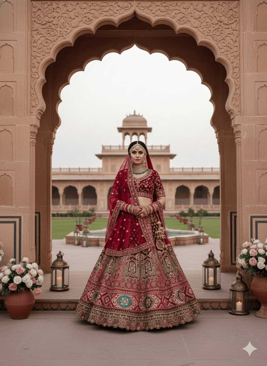 YNF Wholesale Velvet Embroidered Lehenga KESH639 503 | Surat Manufacturer