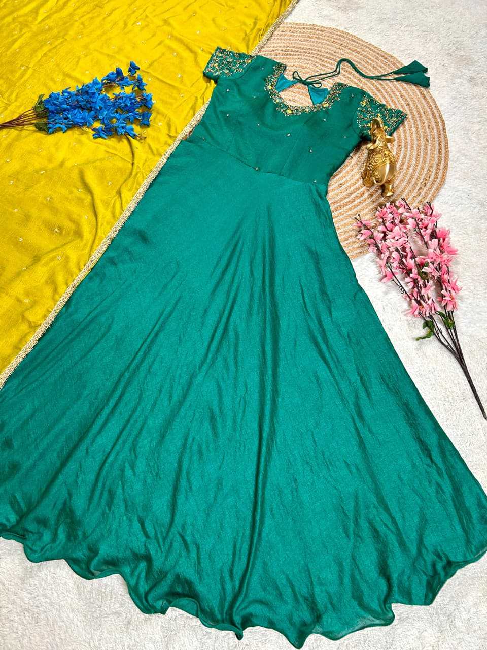 YNF Wholesale Vichitra Silk Silk Gowns KESH505 Vichitra | Surat Manufacturer