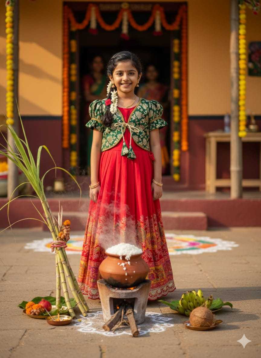 YNF Wholesale Viscose Kids Ethnic Gowns KESH505 Pongal | Surat Manufacturer