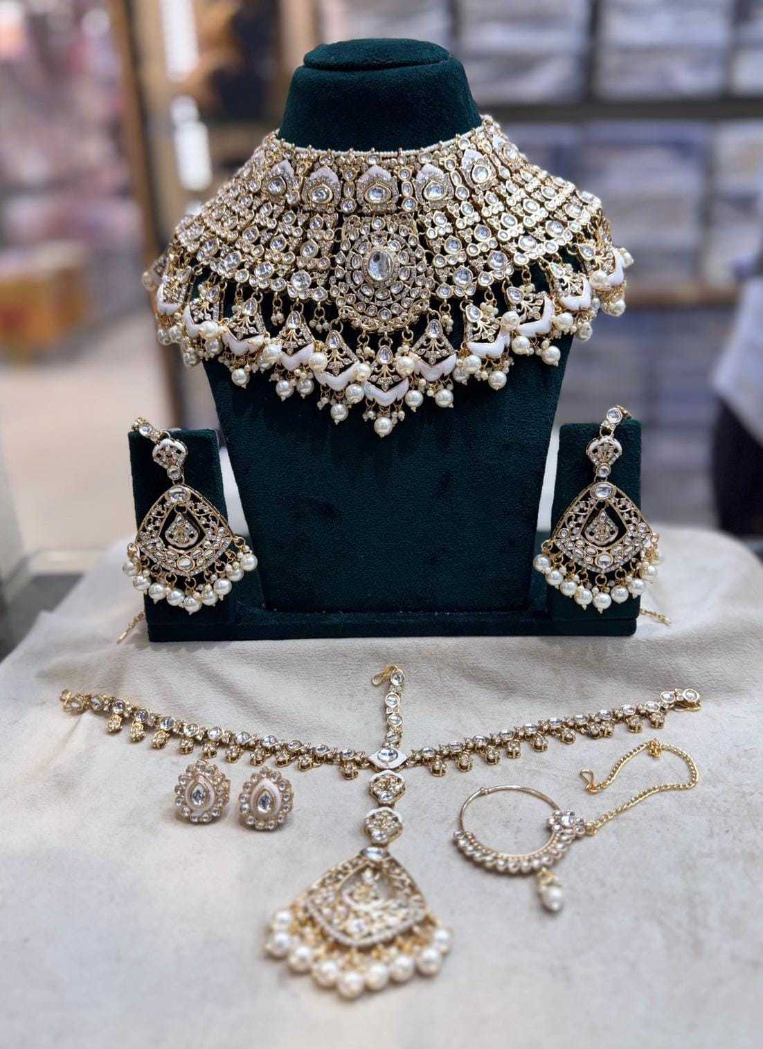 YNF Wholesale Brass Kundan Pendant Sets KESH494 1 | Surat Manufacturer