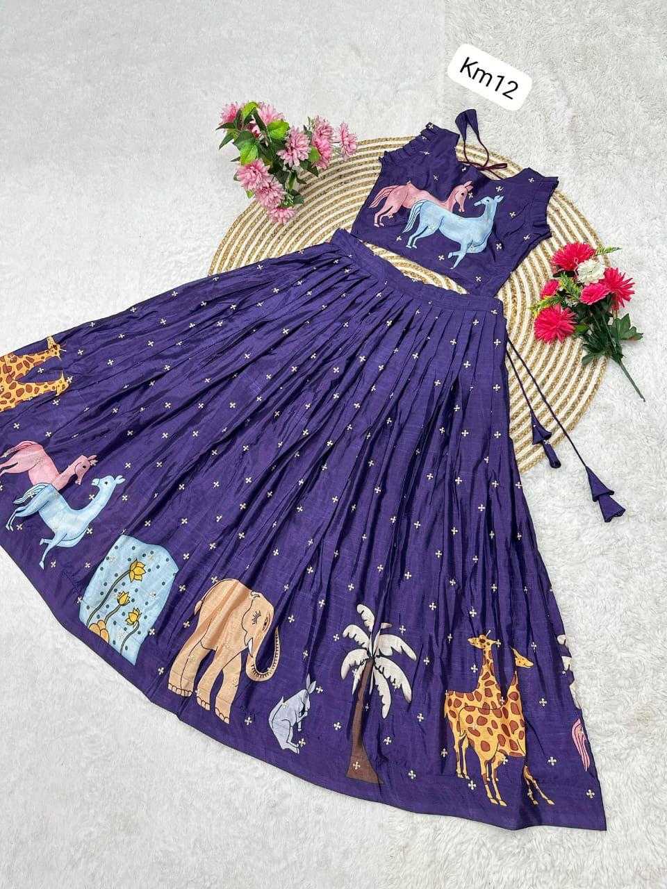 YNF Wholesale Chinon Kids Lehenga RIN235 EMMY | Surat Manufacturer