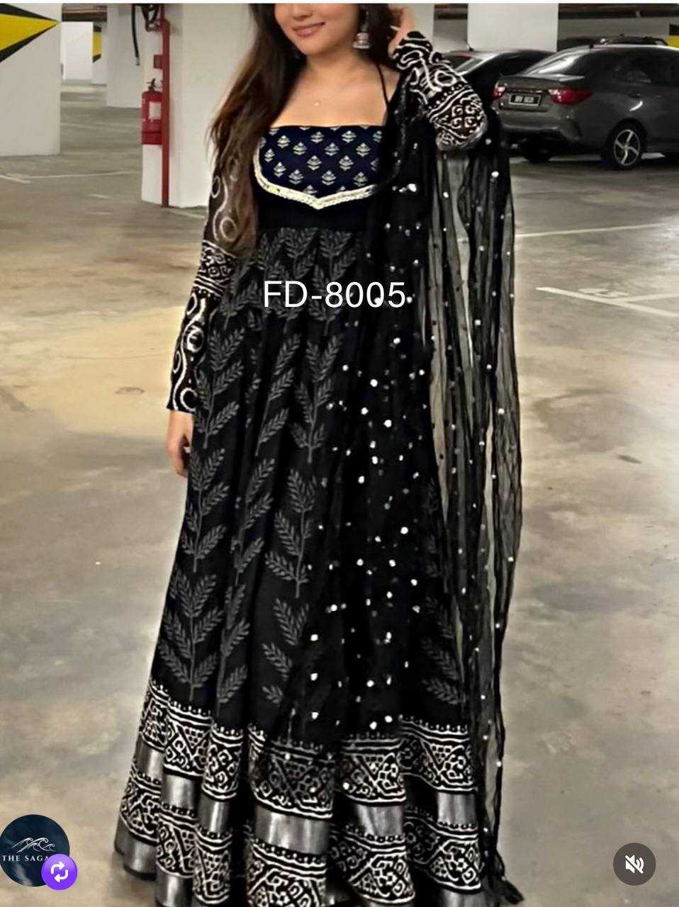 YNF Wholesale Chinon Silk Printed Gowns KESH506 8005 | Surat Manufacturer