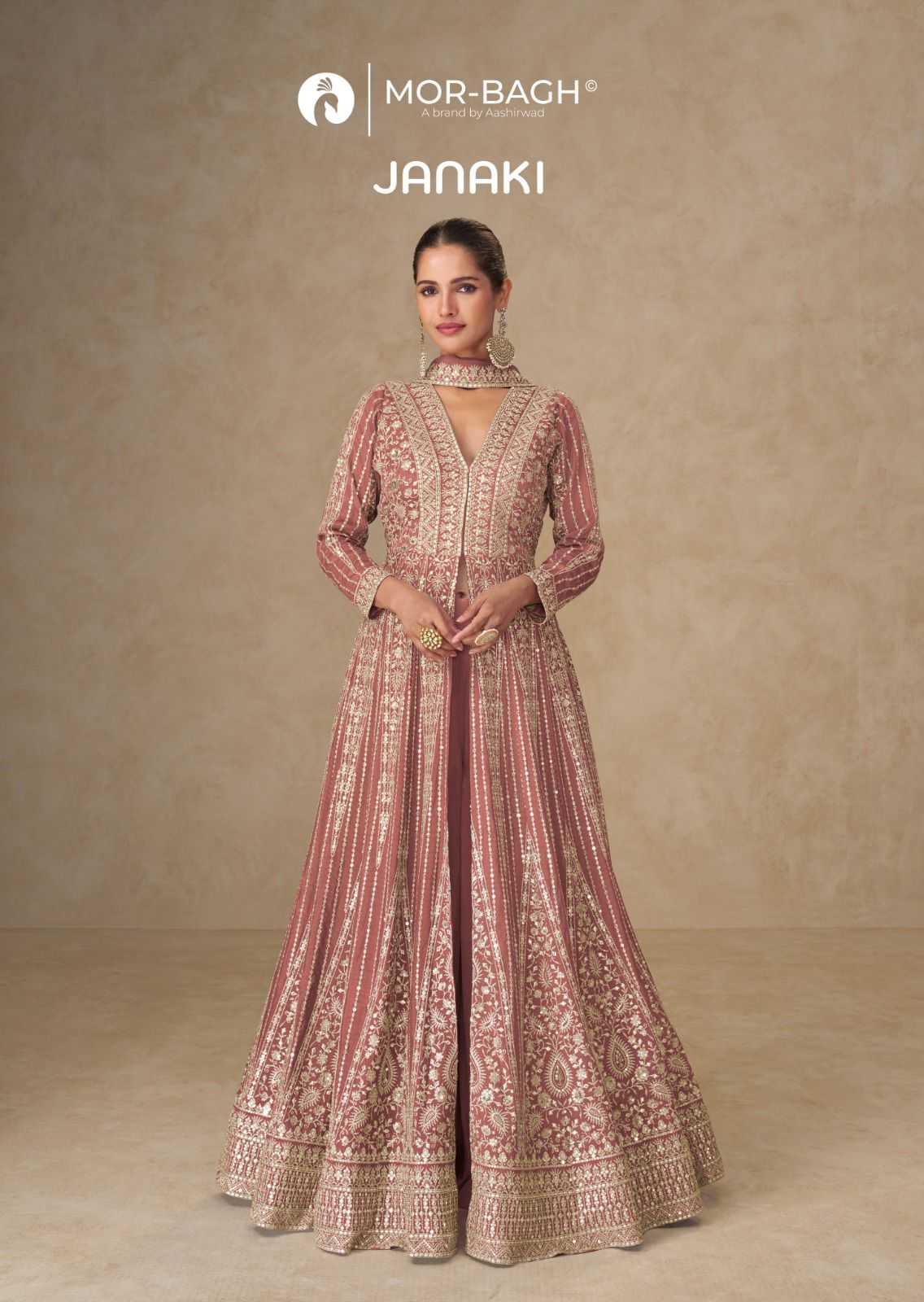 YNF Wholesale Chinon Silk Bollywood Style Gowns KESH587 AASHIRWAD JANKI | Surat Manufacturer