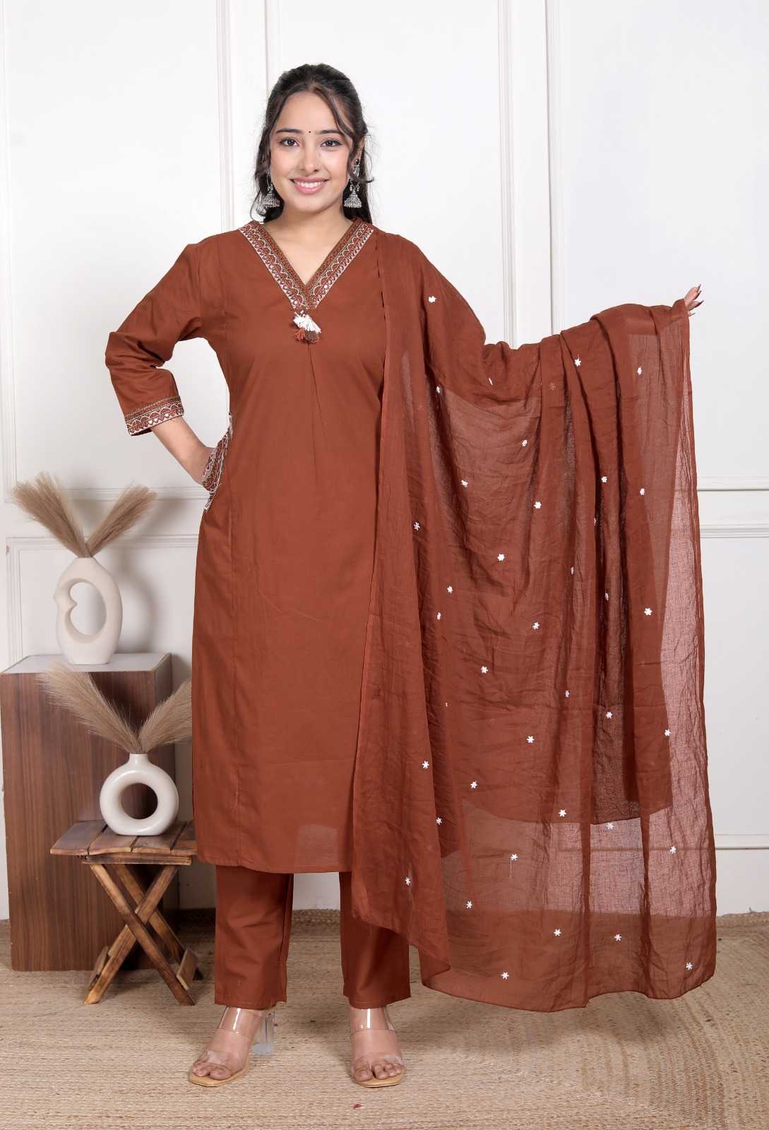 YNF Wholesale Cotton Embroidery Suits KESH623 113 | Surat Manufacturer
