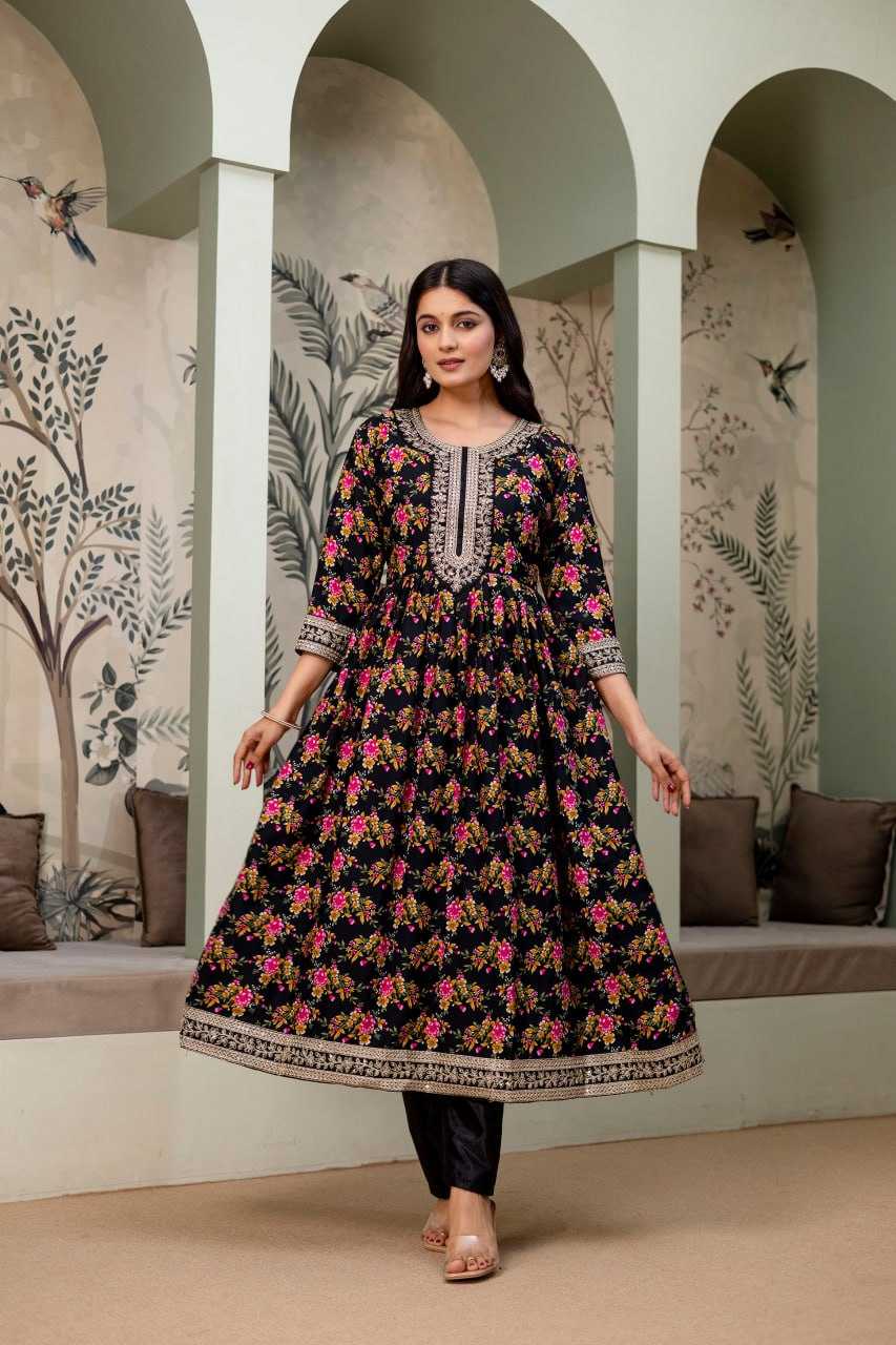 YNF Wholesale Crepe Silk Embroidered Dresses KESH642 JANIKA | Surat Manufacturer