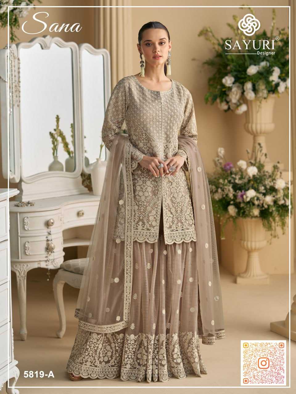 YNF Wholesale Crepe Silk Embroidery Suits KESH704 SAYURI SANA 5819 | Surat Manufacturer