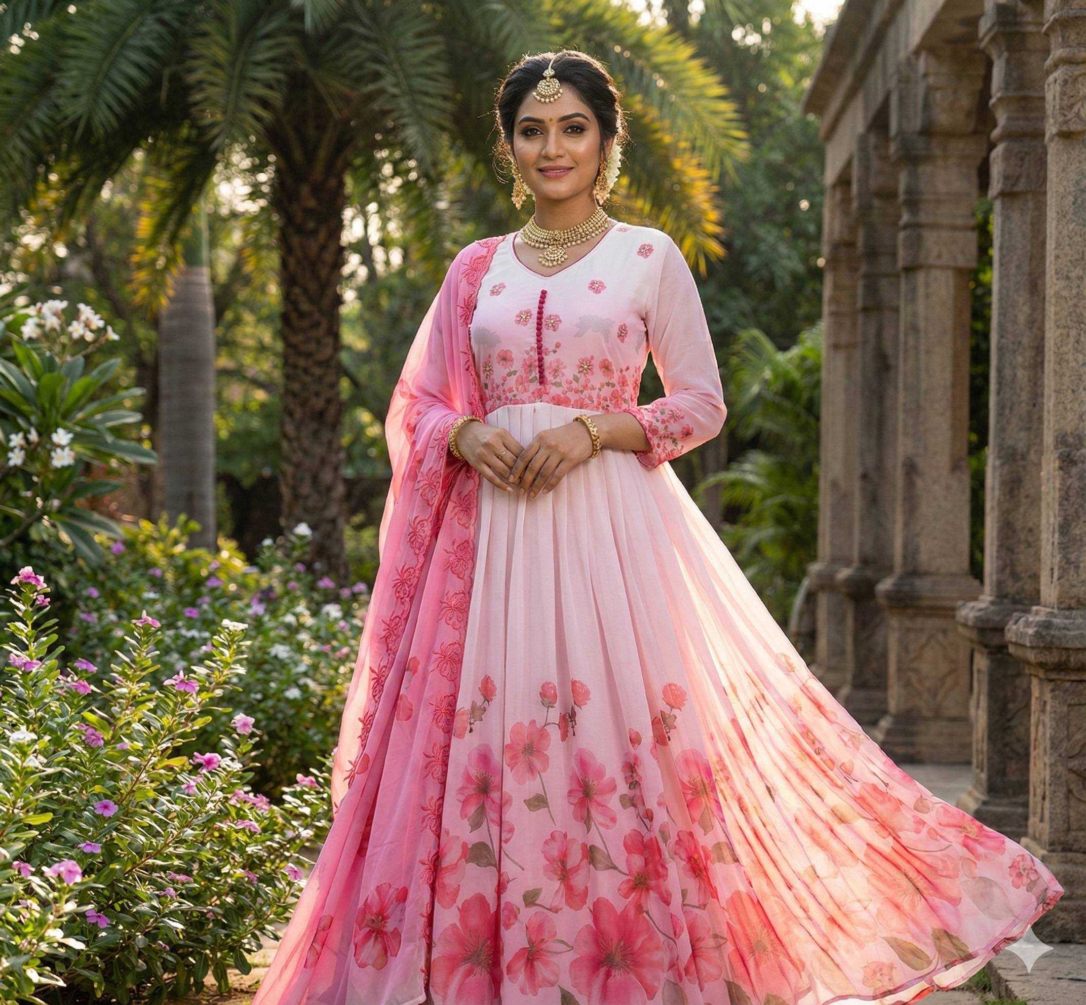 YNF Wholesale Faux Georgette Ethnic Dresses KESH210 2480 | Surat Manufacturer