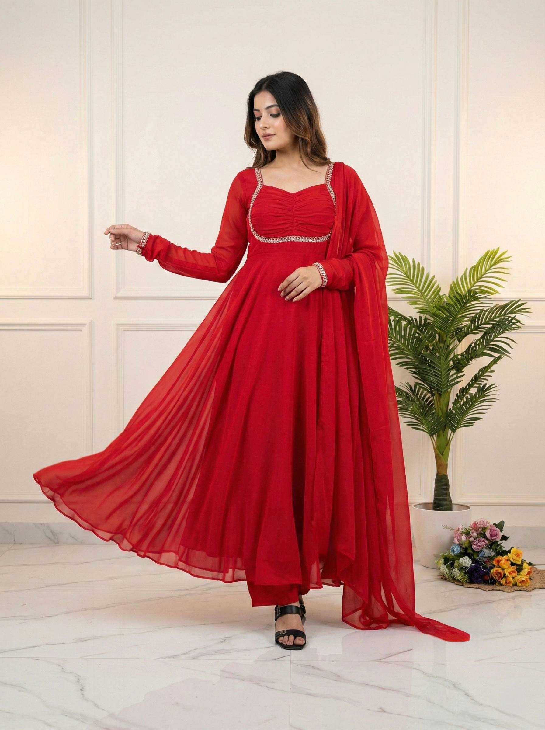 YNF Wholesale Faux Georgette Fancy Gowns KESH513 MANIKA | Surat Manufacturer