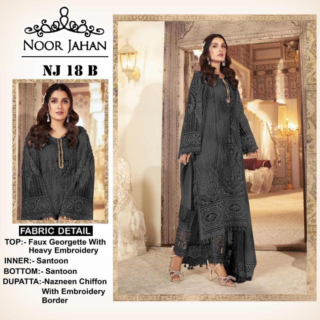 YNF Wholesale Faux Georgette Pakistani Suits KESH677 NJ - 18 Black | Surat Manufacturer