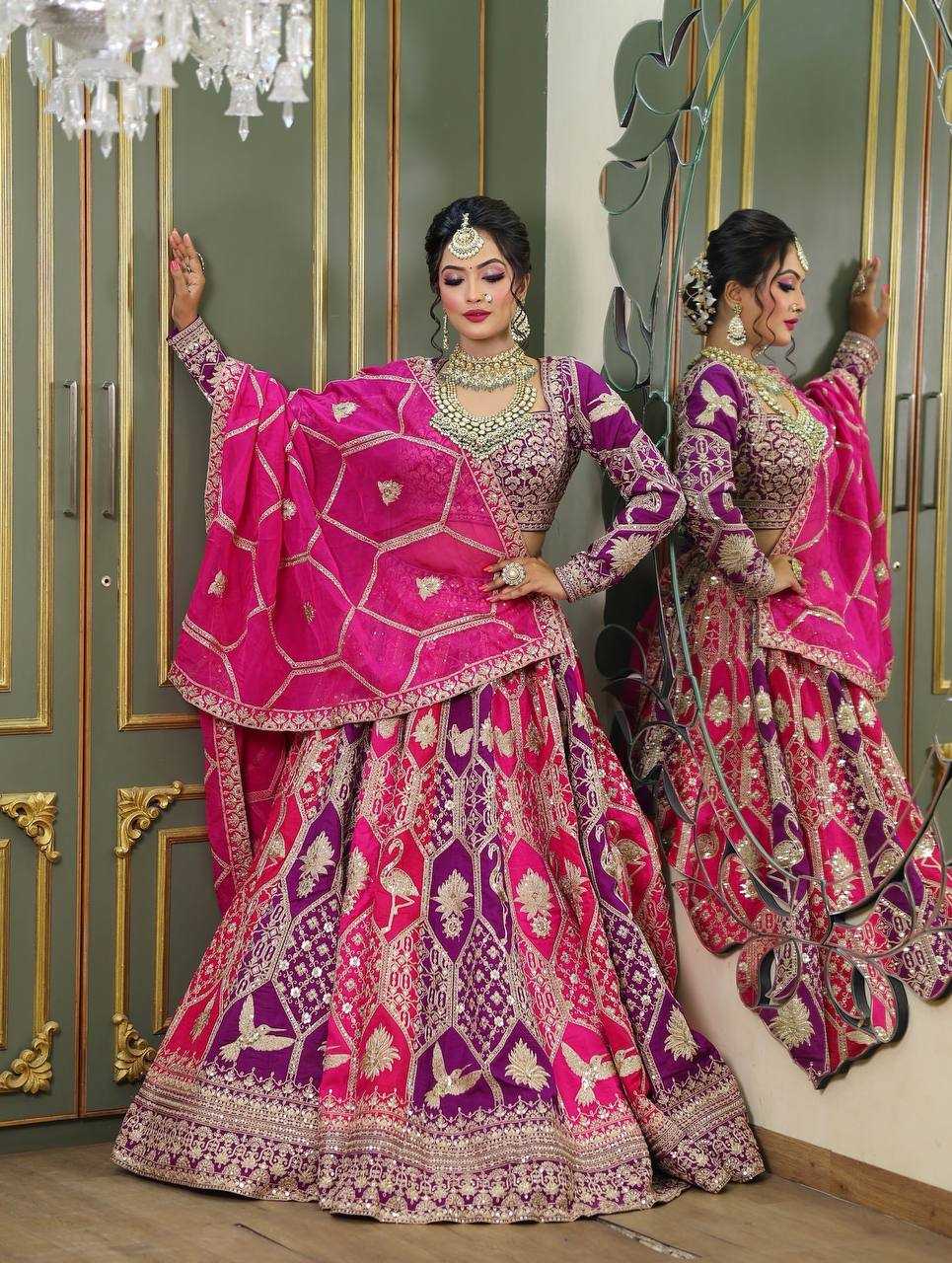 YNF Wholesale Faux Georgette Wedding Lehenga RIN162 373 | Surat Manufacturer