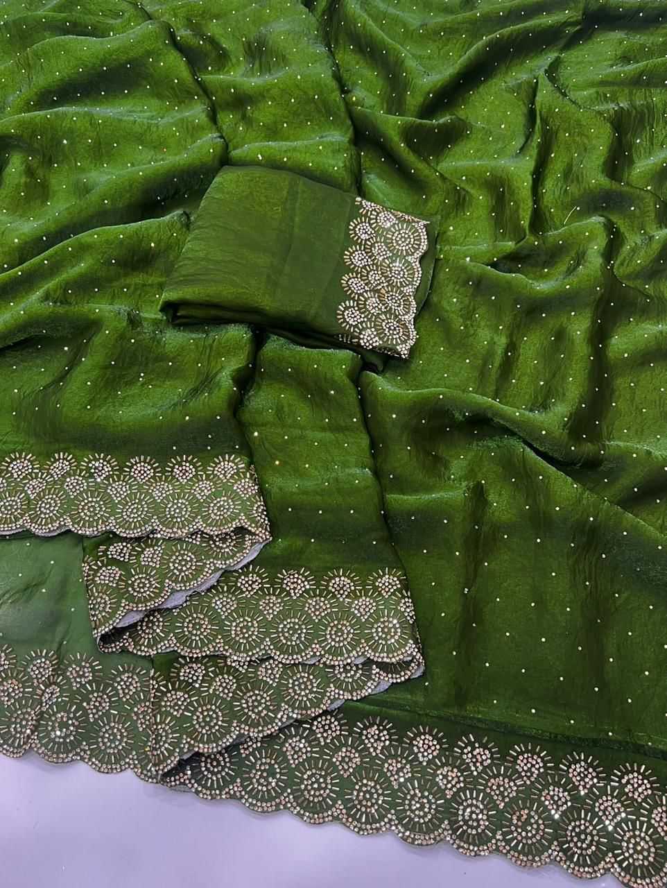 YNF Wholesale FENDY Embroidered Sarees KESH547 SARAN | Surat Manufacturer