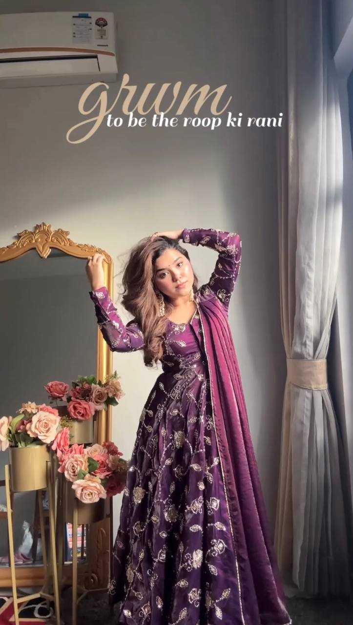 YNF Wholesale FENDY Silk Wedding Gown RIN133 1566 | Surat Manufacturer