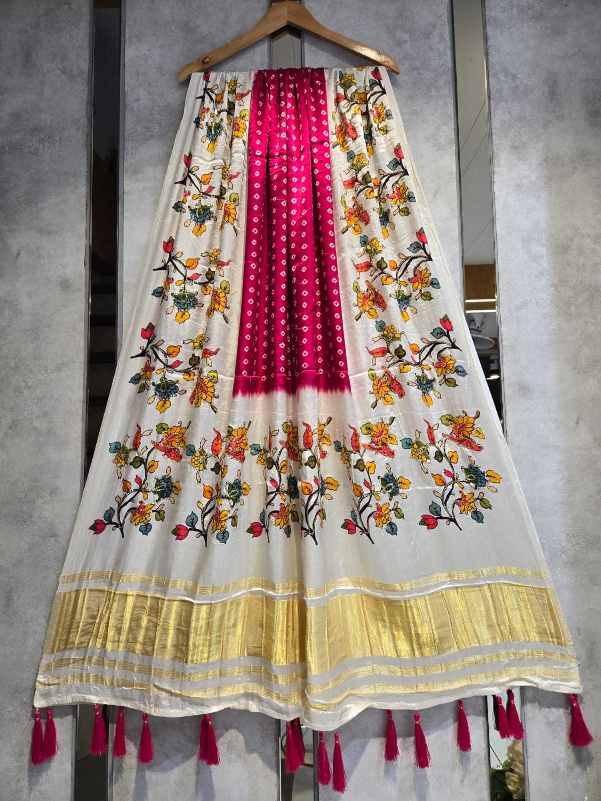 YNF Wholesale Gajji Silk Gajji Modal Dupattas KESH580 silk lagdi | Surat Manufacturer