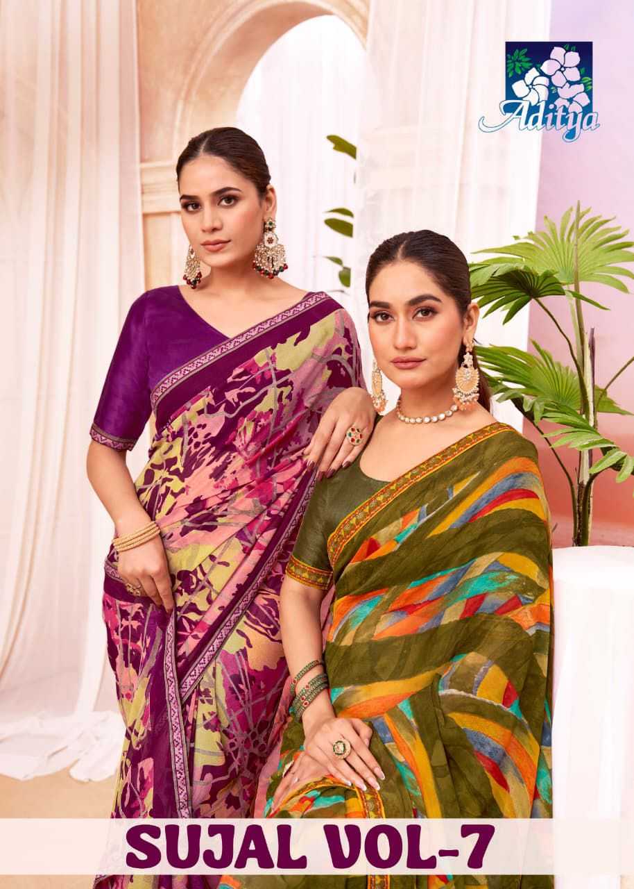 YNF Wholesale Georgette Party Wear Sarees KESH649 Sujal vol 7 | Surat Manufacturer