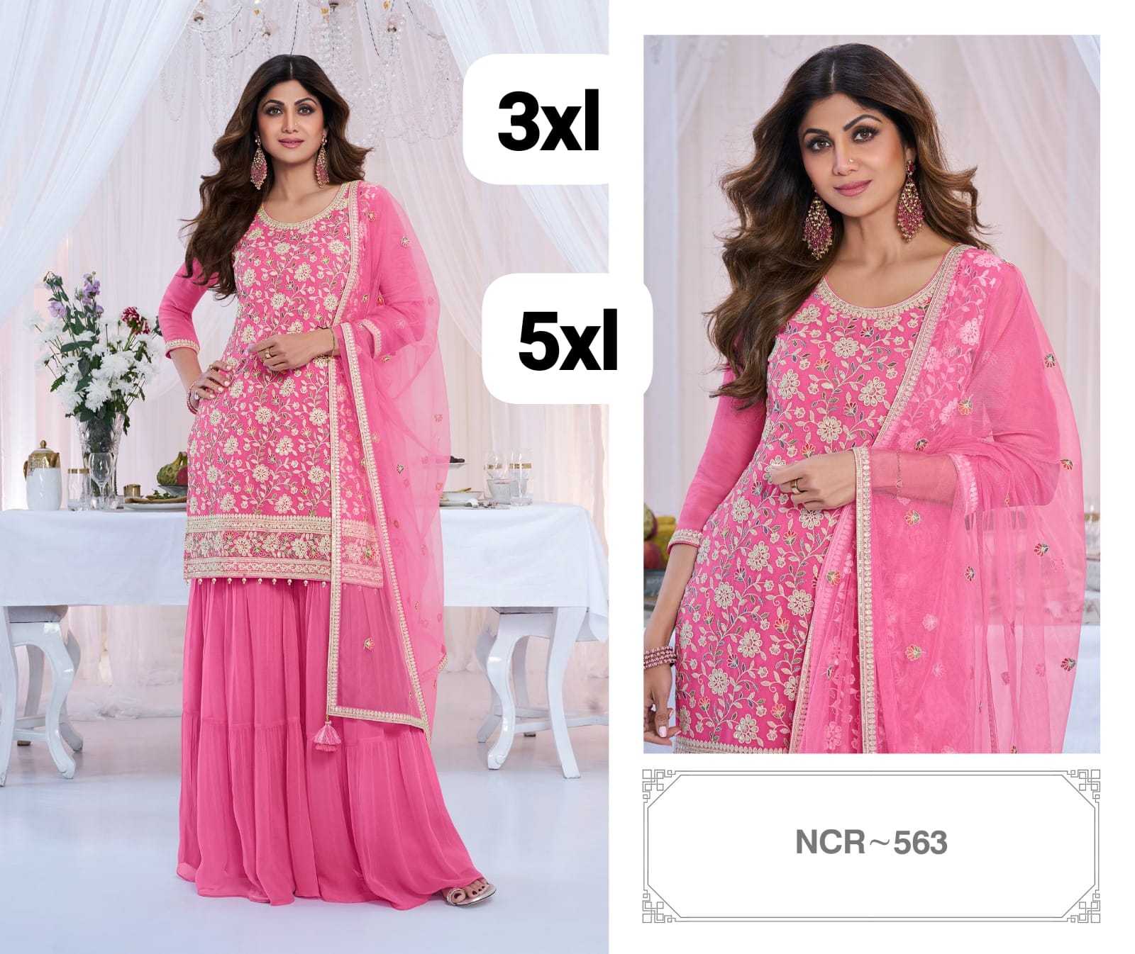 YNF Wholesale Georgette Sharara Salwar Suits KESH677 NCR 563 | Surat Manufacturer