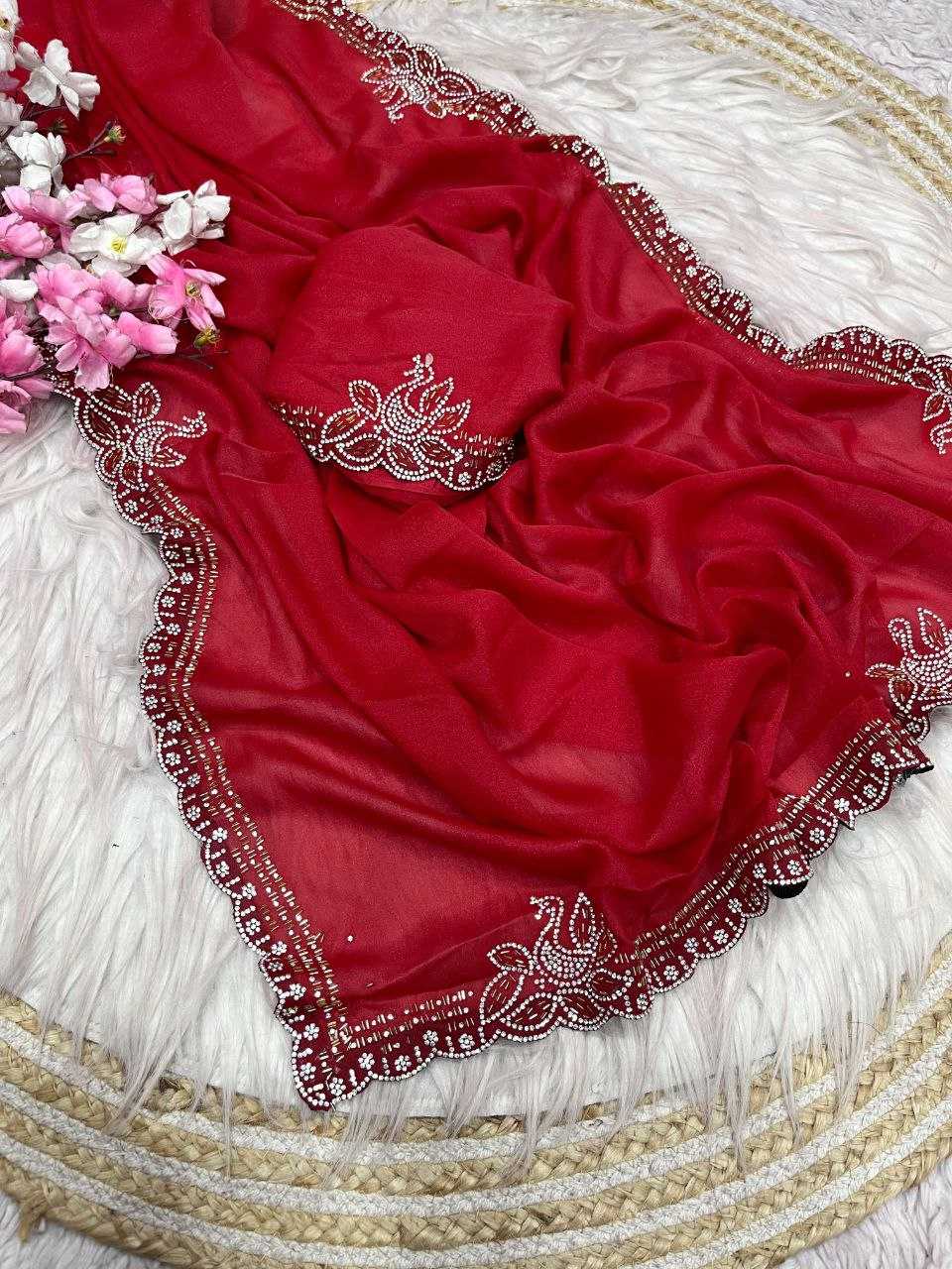 YNF Wholesale Georgette Georgette Sarees RIN230 662 | Surat Manufacturer