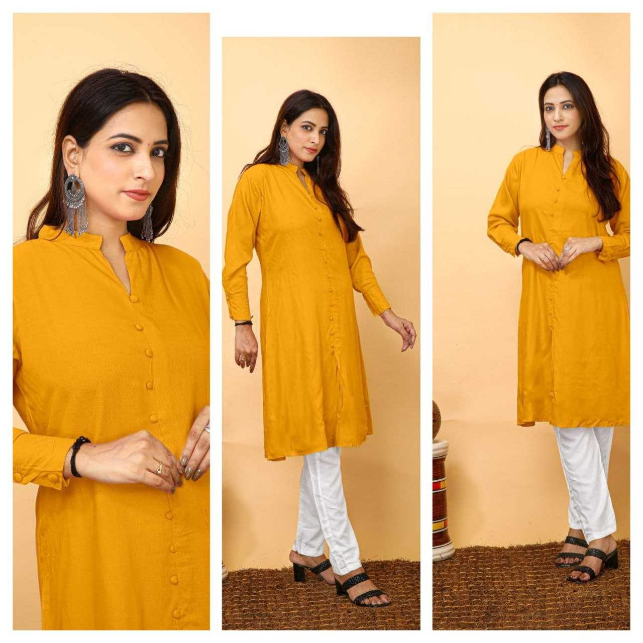 YNF Wholesale Heavy Rayon Workwear Kurtis KESH528 Flair Kurti | Surat Manufacturer