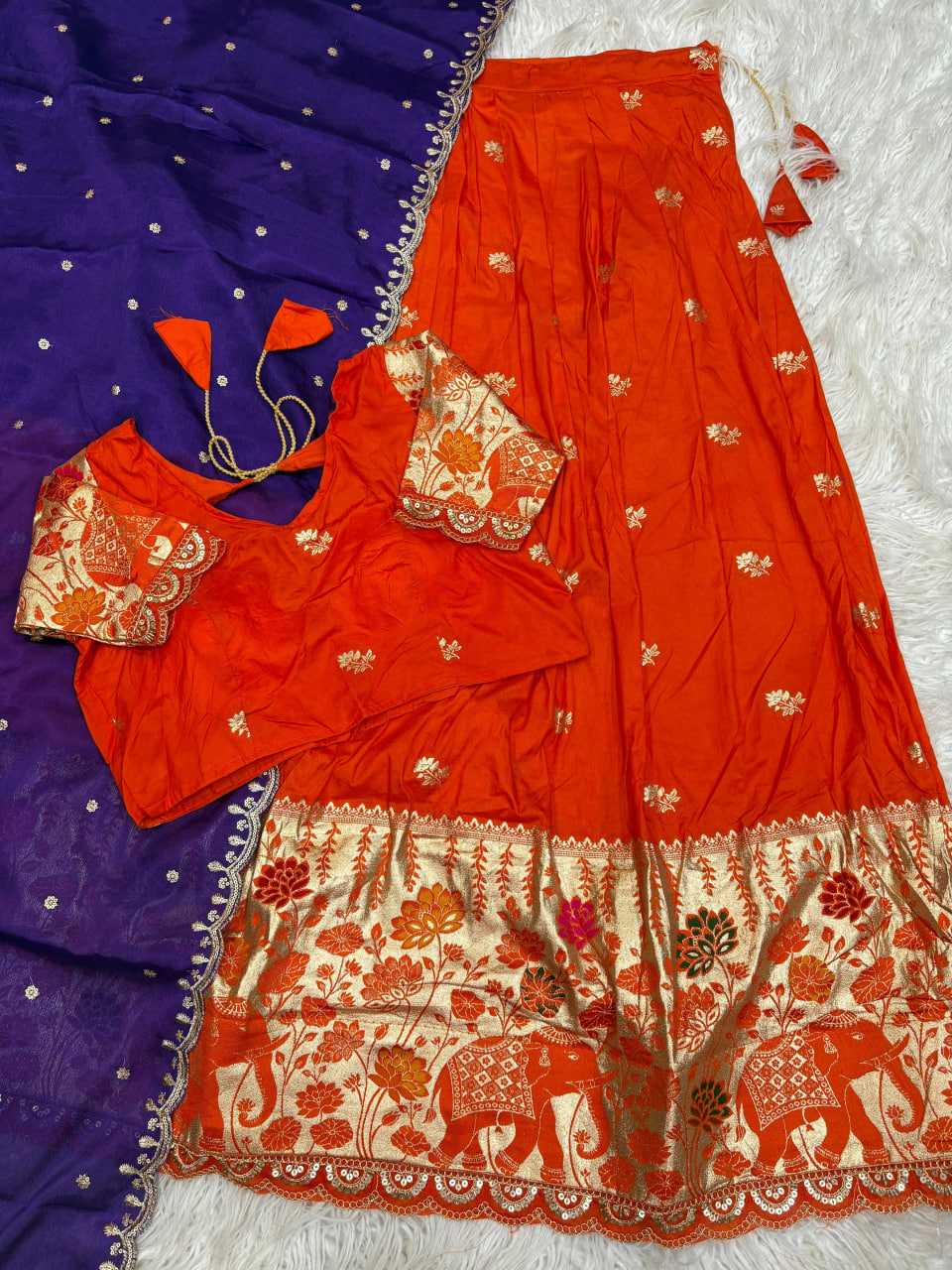 YNF Wholesale Jacquard Fancy Lehenga RIN195 Elephant stitched | Surat Manufacturer