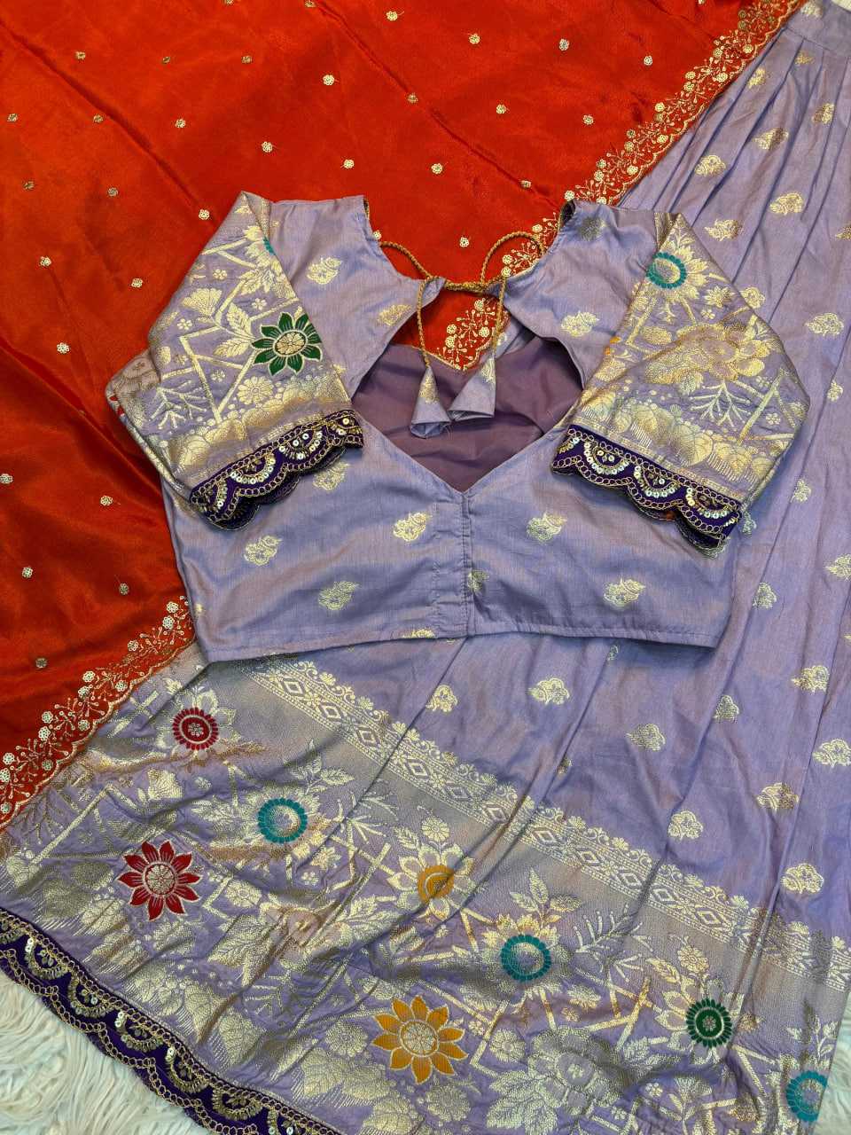 YNF Wholesale Jacquard Designer Lehenga RIN195 Floral Dola | Surat Manufacturer