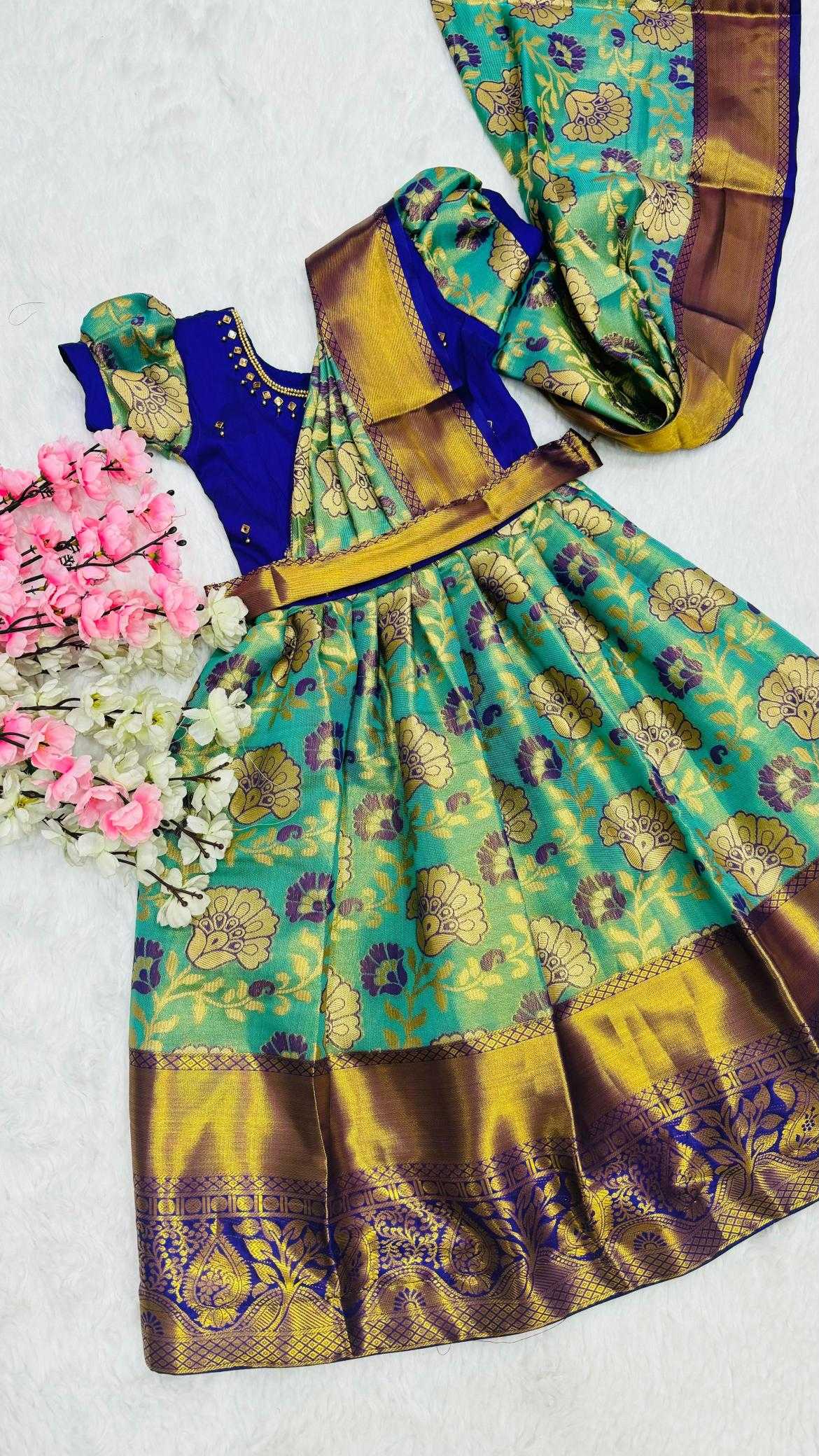 YNF Wholesale Kanjivaram Silk Kids Ethnic Wear RIN235 258 | Surat Manufacturer