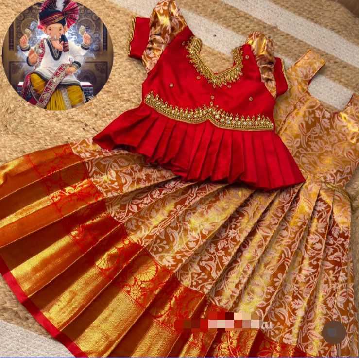 YNF Wholesale Kanjivaram Silk Kids Traditional Outfits RIN235 3698 | Surat Manufacturer