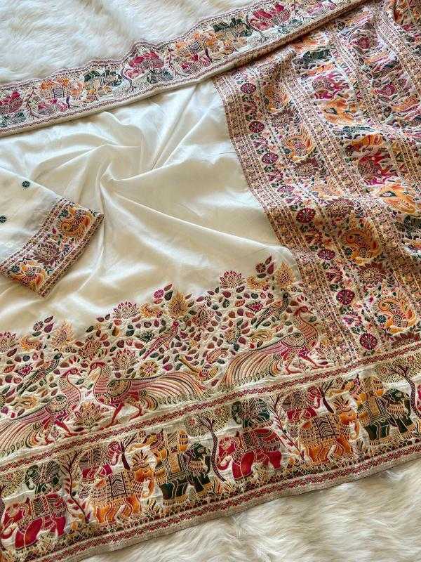 YNF Wholesale Pashmina Silk Party Wear Sarees KESH484 SHILVER | Surat Manufacturer