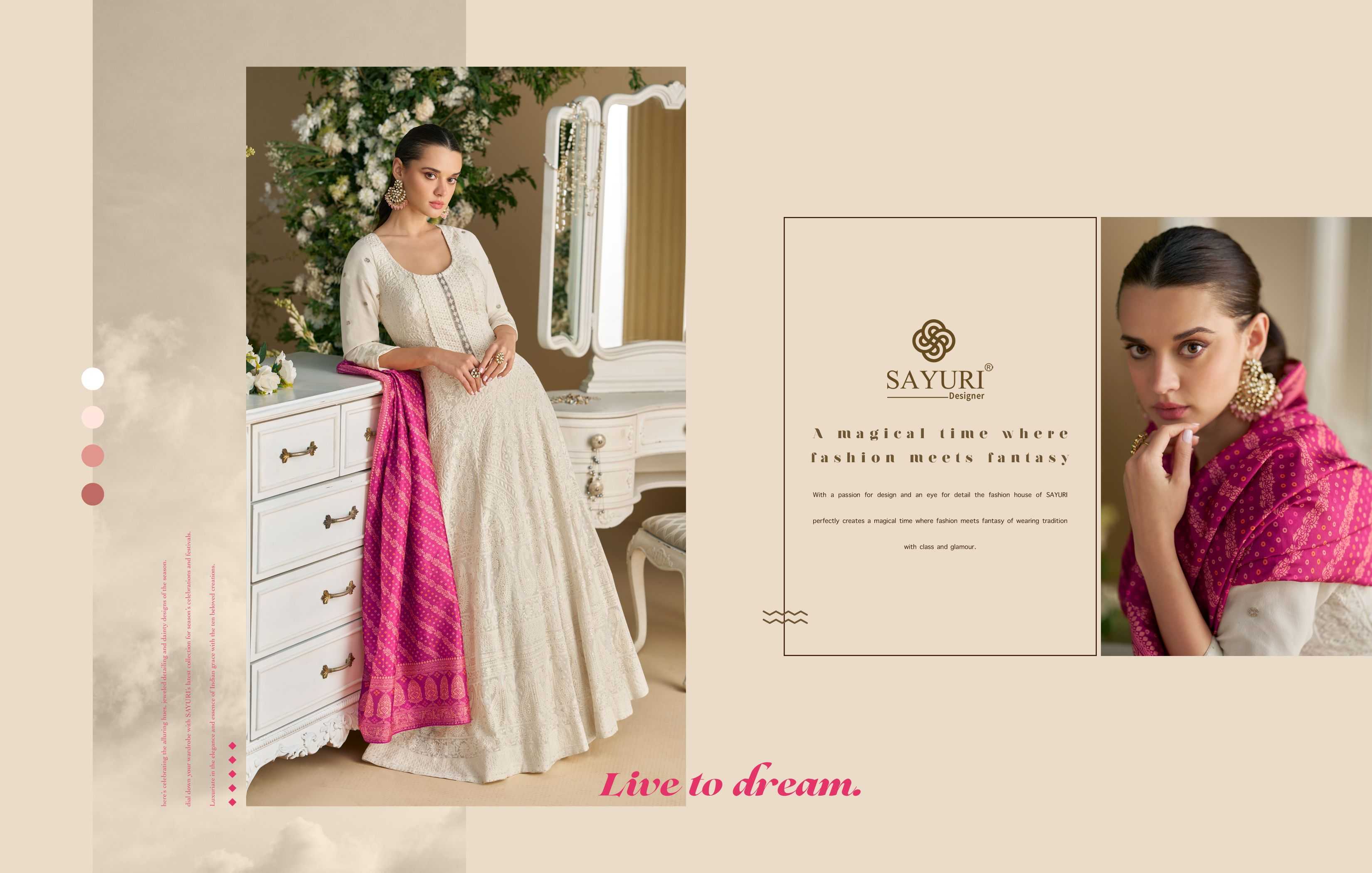 YNF Wholesale Premium Georgette Embroidered Kurtis KESH481 SAYURI DAWAT 5834 | Surat Manufacturer