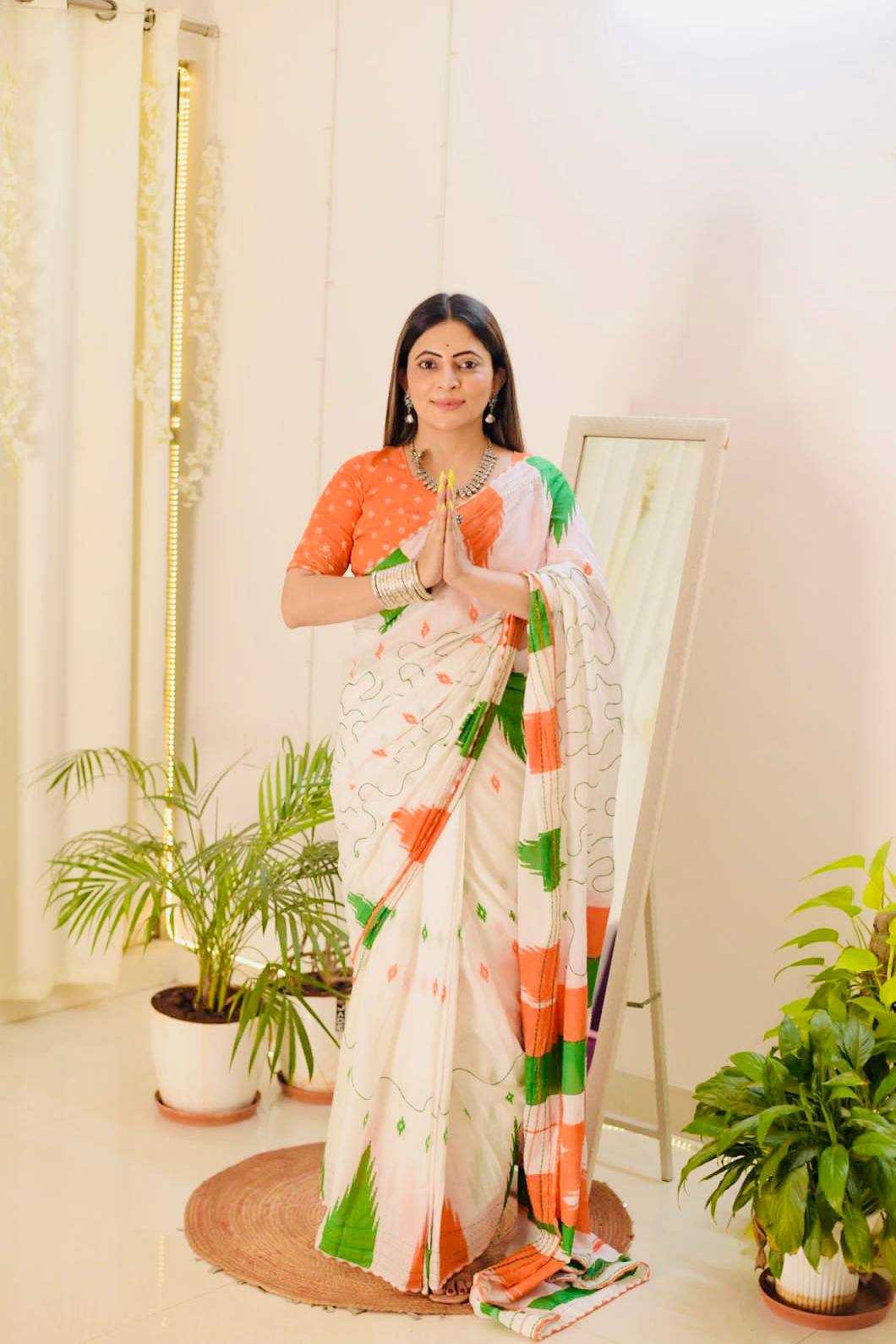 YNF Wholesale Pure Cotton Cotton Linen Sarees KESH621 Tiranga Vol-1 | Surat Manufacturer