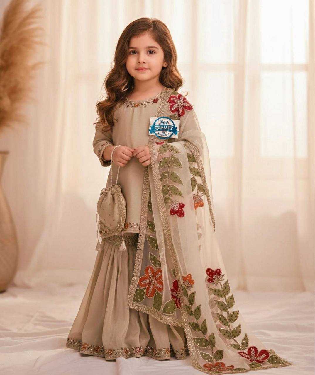 YNF Wholesale Pure Silk Kids Sharara KESH415 238 | Surat Manufacturer