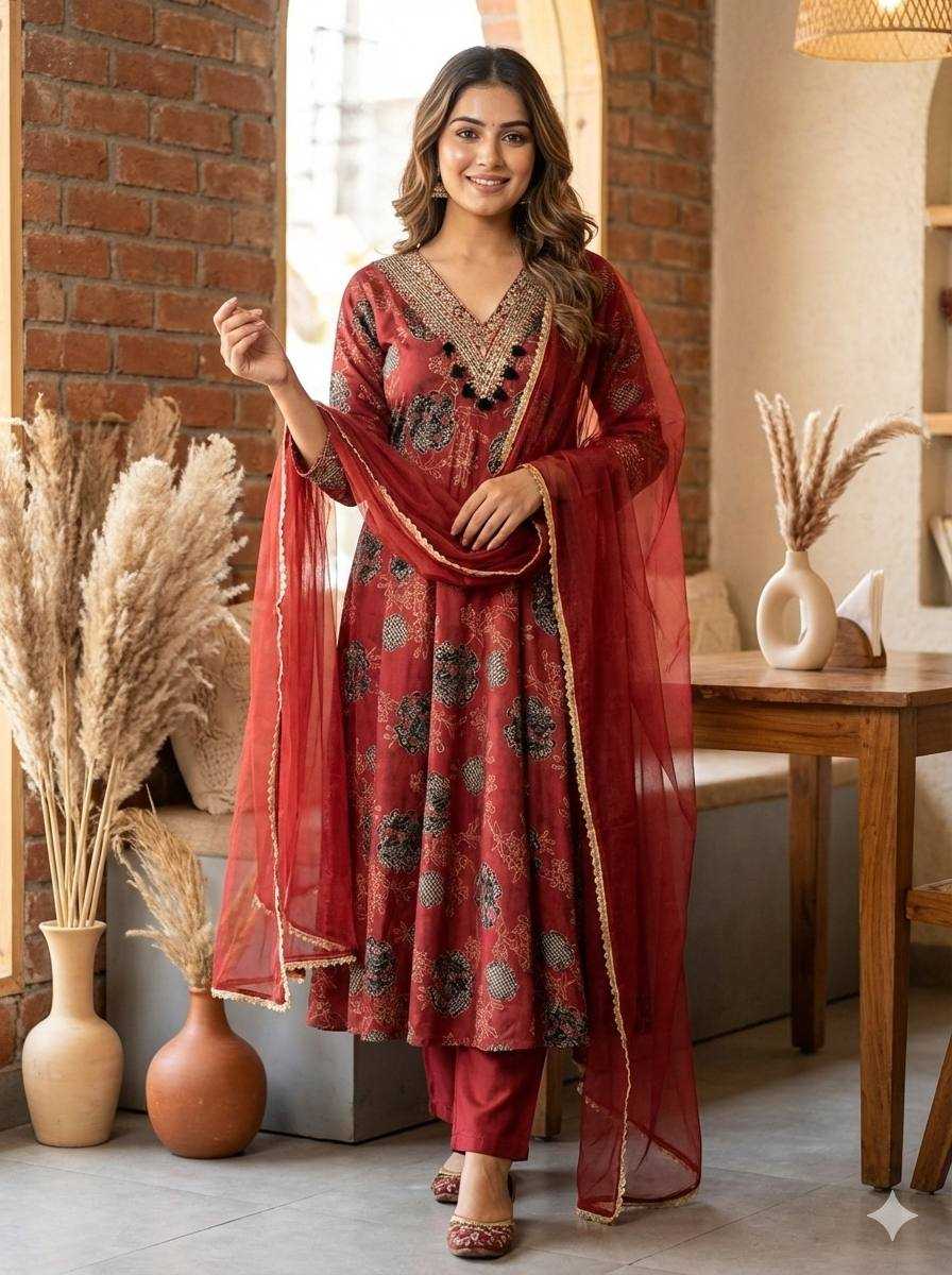 YNF Wholesale Satin Printed Suits KESH501 anarkali | Surat Manufacturer