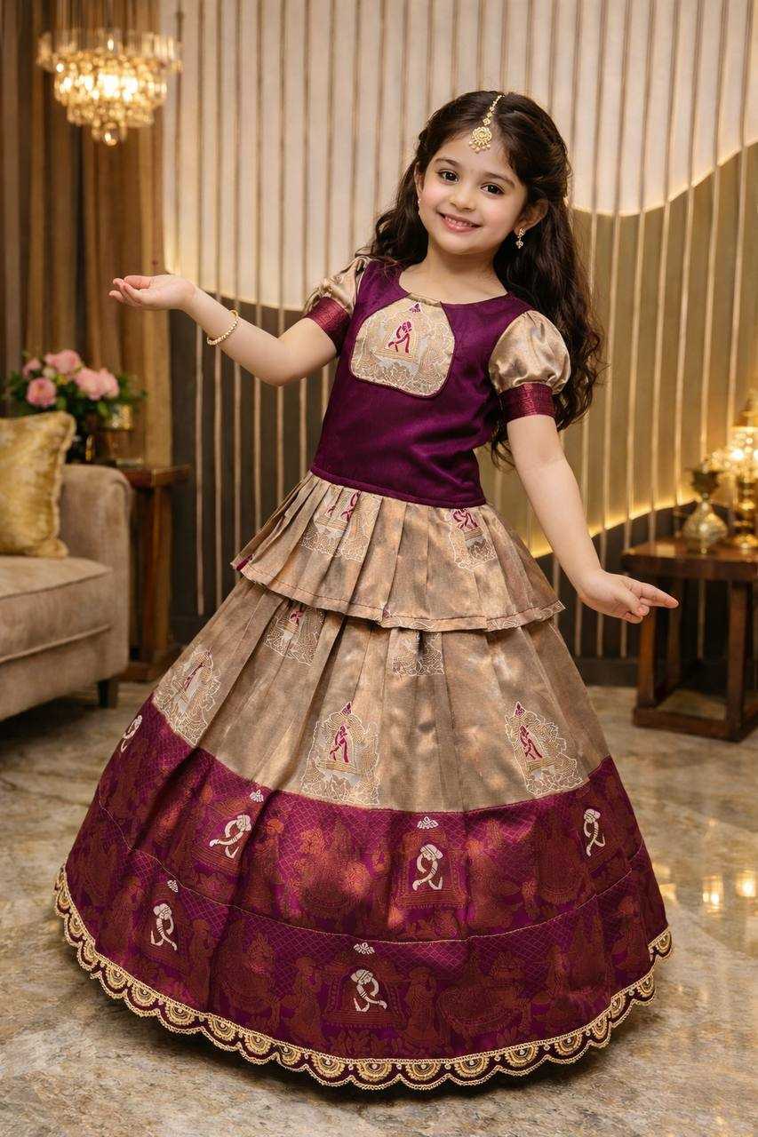 YNF Wholesale Silk Kids Lehenga KESH642 066 | Surat Manufacturer