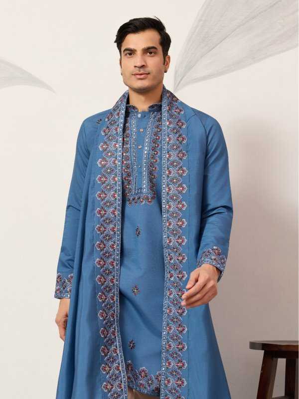 YNF Wholesale Silk Viscose Mens Kurtas RIN202 SHUBHVASTRA ETHNIC 21071 | Surat Manufacturer
