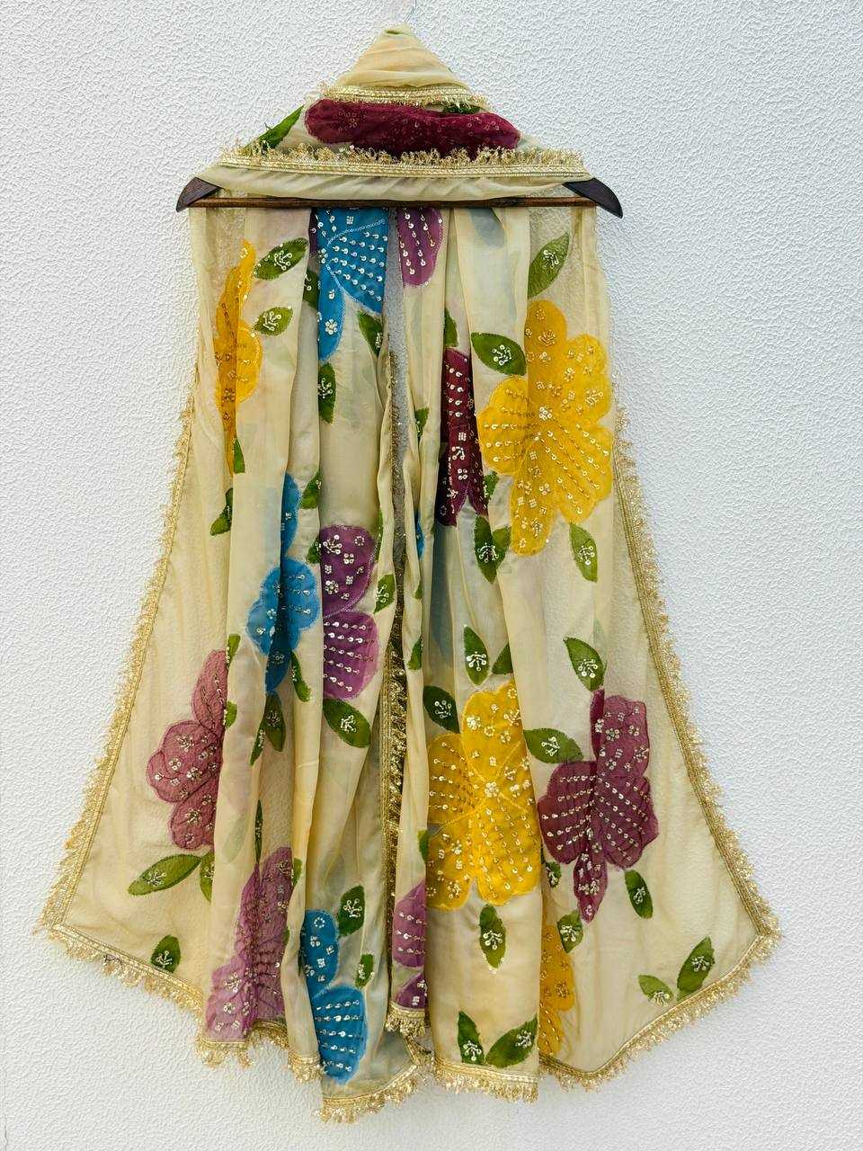 YNF Wholesale Tabby Silk Organza Printed Duppata KESH499 5323 | Surat Manufacturer