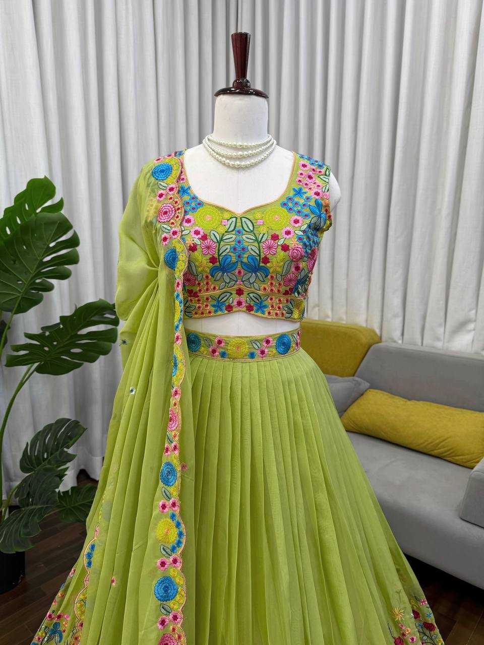 YNF Wholesale Tabby Silk Organza Traditional Lehenga RIN162 388 | Surat Manufacturer