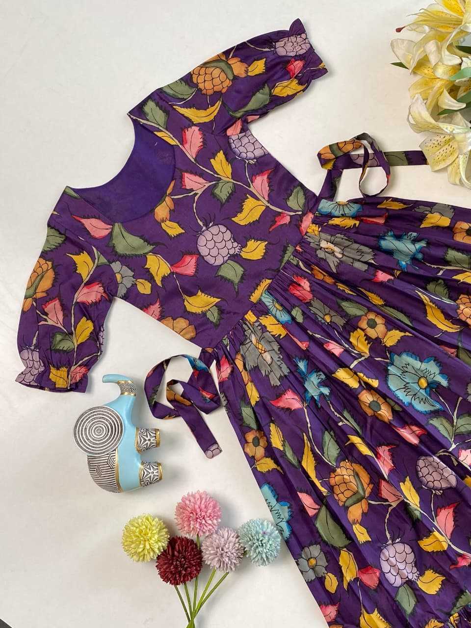 YNF Wholesale Tussar Silk Kids Designer Frock KESH249 250425 | Surat Manufacturer